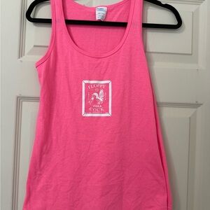 Pink Tank Top with Graphic Print